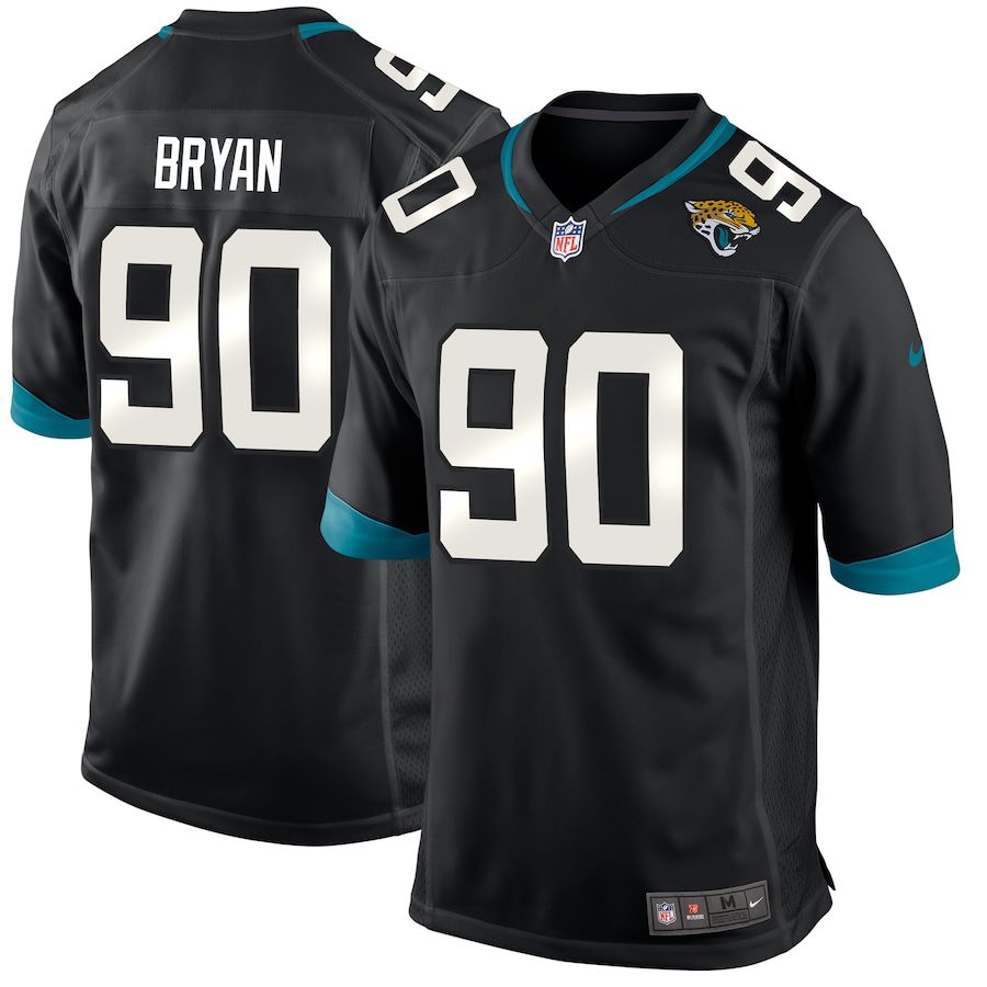 Men Jacksonville Jaguars #90 Taven Bryan Nike Black Game Player NFL Jersey